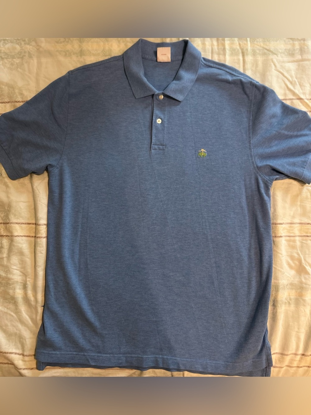 Brooks Brothers Men’s Blue Standard Fit Short Sleeve Polo Shirt L